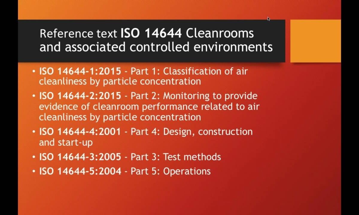 ISO 14644-4: Design, Construction & Start-Up