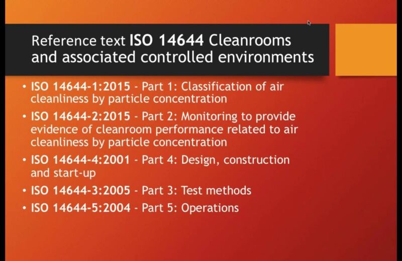 Relationship Between ISO 14644 and GMP Guidelines